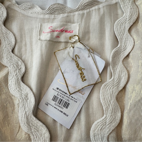 NEW Sundress the Brand Nora Long Dress ~ White Gold Metallic Mediterranean Beach - Picture 7 of 8